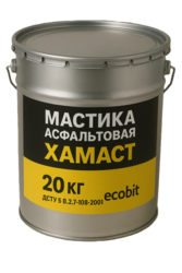 Мастика асфальтовая ХАМАСТ ЭКОБИТ ведро 20, 0 кг 